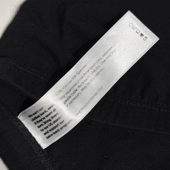 Eileen Fisher Viscose Spandex Black 24" Ankle Leggings USA Made Women's Size PS - Picture 4 of 7
